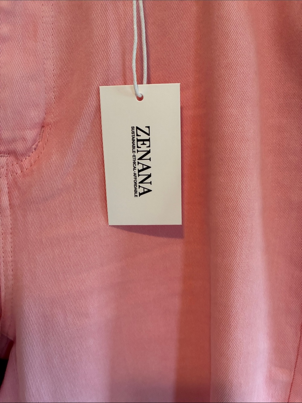 NWT Zenana Pink Cropped Wide-Leg Jeans Size L - Picture 2 of 5